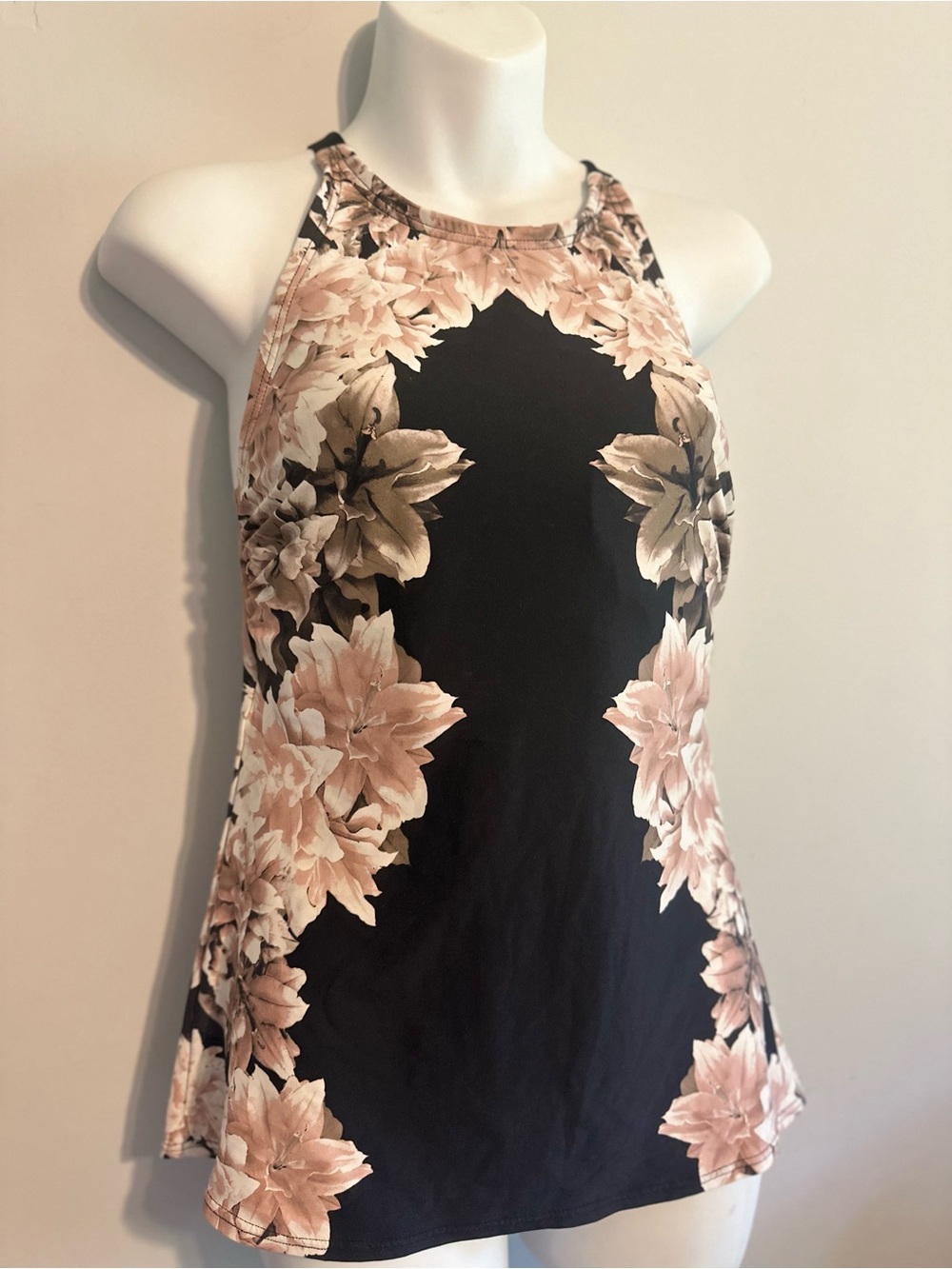 Calvin Klein swimsuit top- Black and Blush